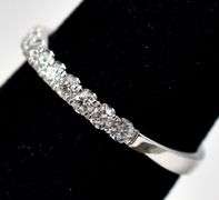 Sparkling 14K White Gold Lab Diamond Ring Band