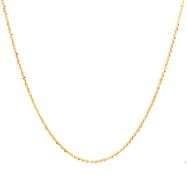 14kt Yellow gold twisted Singapore chain necklace