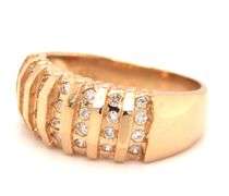 14kt Yellow gold 0.25ctw diamond dome ring