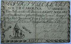 Rare Feb 8 1779 $80 South Carolina Note