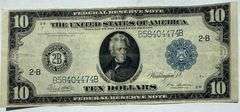 $ 10 Series of 1914  Scarcer FR911c FRN