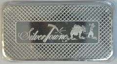 Serial-numbered SilverTowne pure .999 Fine Silver 10 Troy Oz bar, Sealed