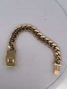 CERTIFIED 10K YELLOW GOLD MIAMI CUBAN DIAMOND LINK BRACELET