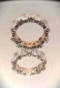 Dazzling 14 Kt Yellow Gold Plate 11.6 Cttw Simulated Diamond Ring