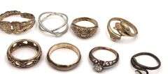 Group lot of Vintage 925 sterling silver rings