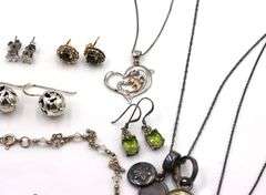 Group lot of Vintage 925 sterling silver mixed jewelry