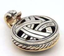 David Yurman Cerise smokey quartz round pendant