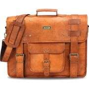 Genuine Leather Laptop Messenger Briefcase