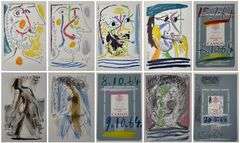 Investment! Very rare complete portfolio of Picasso collection, Le Gout du Bonheur. Abrams, New York