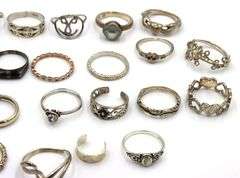Group lot of vintage 925 sterling silver rings
