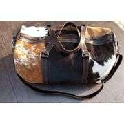 Extra Large Tricolor Cowhide Duffel Bag