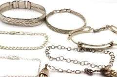 Group lot of 7 bracelet in 925 sterling silver