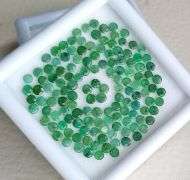 Large! 12.10ct 2mm-2.5mm round cut Emarald set!