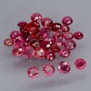 Untreated! Rare color! 2.84ct Imperial red Sapphire set!!!