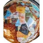 36-Inch Gold Tripod Floor Standing Gemstone World Globe