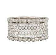 2.14ctw Pave Diamond Milgrain Wide Band Ring in 14K