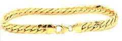 14kt Yellow gold Hollow Herringbone bracelet