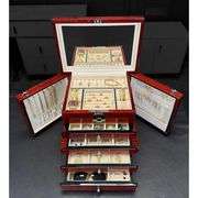 Luxury Rosewood Jewelry Box with Fingerprint Lock