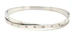Stainless steel twisted bangle