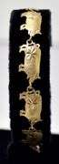 Interesting 10K Yellow Gold Pig Motif Bracelet