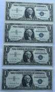 Four Consecutive 1957 Unc $1 Silver Certificates