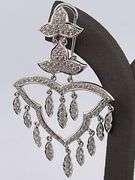 CERTIFIED  18K WHITE GOLD DIAMOND EARRINGS