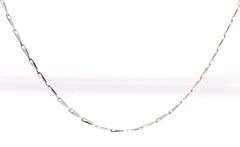 18kt White gold fancy link chain necklace