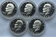 1971 S -74 S 1976 S Gem Proof Ike Dollars