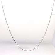 18kt White gold fancy link chain necklace