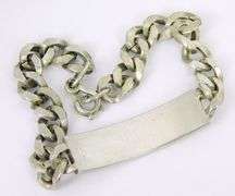 Vintage Men's Heavy Sterling Silver I.D. Bracelet