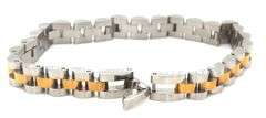 Stainless steel two tone bracelet