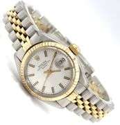 Ladies Rolex Oyster Perpetual Date 6917 Two Tone Silver Dial Ladies Watch