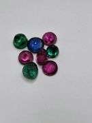 Mixed 1.18ct set of 3mm Sapphire, Rubies, and Emeralds,