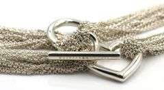 Tiffany & Co multi strand heart toggle necklace