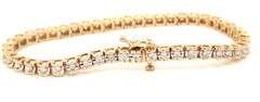 14kt Yellow gold 1.90ctw diamond tennis bracelet