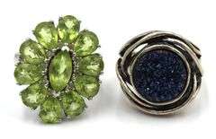 Group lot of 4 Vintage 925 sterling silver rings