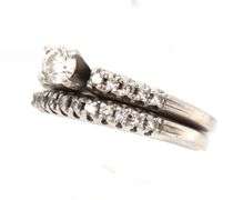 Estate 2 Piece Platinum & Diamond Ring Set