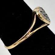 Sparkling 10k Yellow Gold Diamond Heart Ring