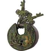 Brass Shiva Padlock Lock with 2 Keys