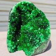 Green Crystal Quartz Cluster