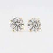 3.65CTW Diamond Stud Earrings in Martini Baskets