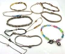 Group lot of 11 vintage 925 sterling silver bracelets