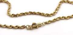 10kt Yellow gold Rope chain necklace