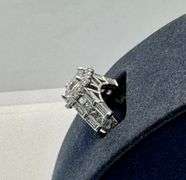 14K White Gold Princess Cut Diamond Ring