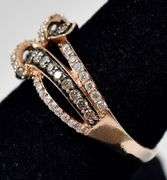 Beautiful 14K Rose Gold 0.25CTW Diamond Ring