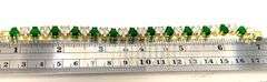 18 Kt White Gold Plated Huge 32.5 Ctw Lab Simulated Diamond and Green Emerald Tennis Bracelet