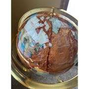 36-Inch Gold Tripod Floor Standing Gemstone World Globe