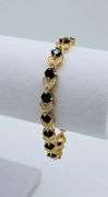 Amazing 18 Kt Gold Plate Simulated Black Diamond Jewelry Set