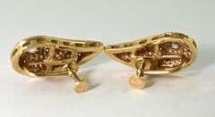 Impressive 14K Yellow Gold Tear Drop Diamond Earrings
