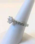 Elegant 3.5 Ctw 14 Kt White Gold Plate Lab Simulated Diamond Band Rings